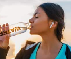 Drinking water during training